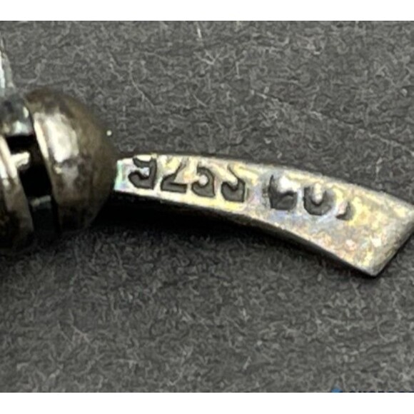 Carl Ove Frydensberg Brooch pin Sterling silver mid century Modern Denmark amber - Picture 3 of 6